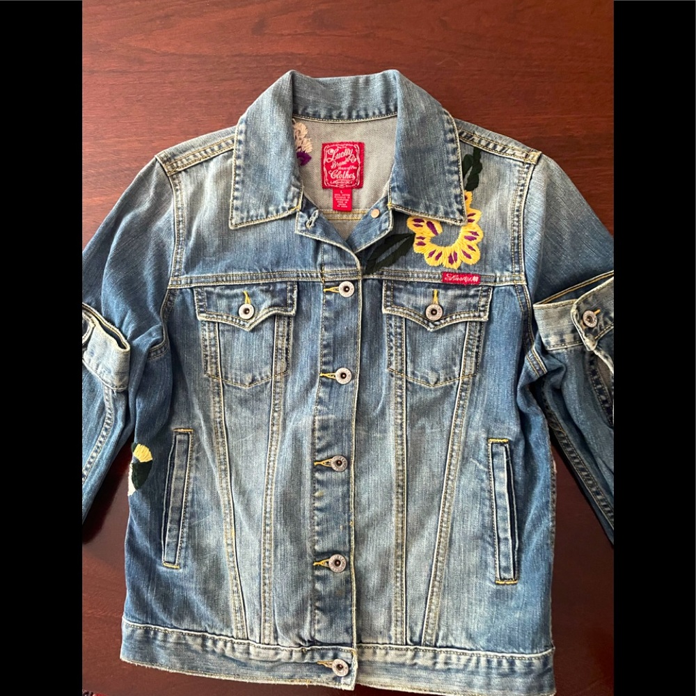 Lucky Brand Embroidered Denim Jacket